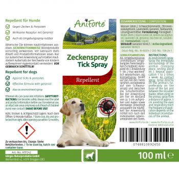 Zeckenspray - rein pflanzliches Repellent für Hunde